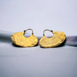 Vergoldete Messing Vintage Ohrringe aus den 80ern, Made in USA, Rarität - Länge 2.5cm"