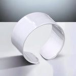 925 Sterling Silber Minimalistischer Größenverstellbarer Ring - Handgebürstete Oberfläche"