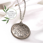 Marrakech II antique silver medallion chain incl. Photoservice