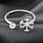 925 Sterling Silver Ring Snowflake - RG925-42