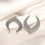 Casablanca Oriental Creolen -925 Sterling Silver Ornament Earrings OHR925-66