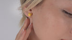 Mini Butterflies Earrings-Minimalist 925 Sterling Gold Gold-plated Earrings-OHR925-99