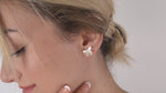 925 Sterling Silver Studs "Blossoms" Bicolor