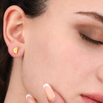 925 Sterling gold plated mini earrings "halfmoon"