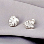 925 Sterling Silver Earrings "Exotic Monstera Leaves"