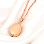 Urn Ash Bottle Pendant Cremation Rose Gold Stainless Steel Chain - Customizable with ENGRAVING - Funeral Gift - VIK-02