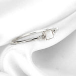 925 Sterling Silver Square Ring Pearl Mutton - RG925-28