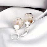 Pusteblumen Earrings-Wünsch dir Was Ohrhänger-Floraler Minimalistischer Silber Naturschmuck-VINOHR-10