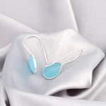 Aquamarin Earrings - 925 Sterling Silver Luxurious Gem Earrings - Ear925-105