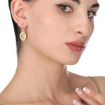 Leaf Earrings-925 Sterling Vergoldet Botanical Drop Earrings-OHR925-14