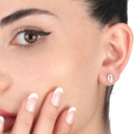 Cowrie Shell Mini Ear Studs - 925 Sterling Silver - OHR925-48
