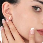 Mini Butterflies Stud Earrings - Minimalist 925 Rose Gold Plated Earrings - Ear925-46