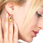 925 Genuine Mini Roses Sterling Gold Plated Earrings