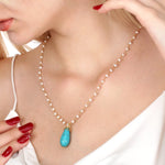 Precious chain with Turkish fresh water pearl