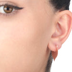 Sultan II 925 Sterling Minimalist Earrings in Orient Style (Rose Gold)