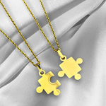 Gold-plated puzzle chain in double pack friendship chains-Gift Idea for Best Friend-VIK-128