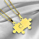 Gold-plated puzzle chain in double pack friendship chains-Gift Idea for Best Friend-VIK-128