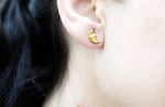 Original 70s moon stud earrings