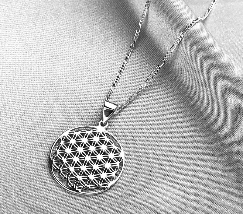 925 Sterling Silver Chain Flower of Life - K925-80