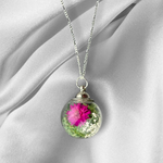 Flower Bouquet Pendant-925 Echte Florale Sterling Silver Necklace Chrysanthemum-K925-78