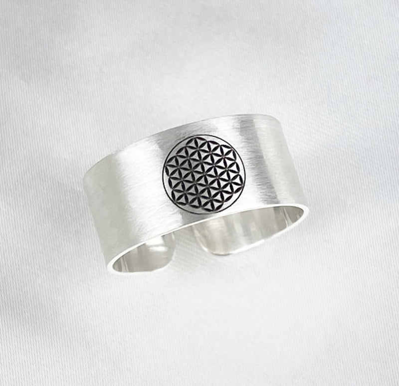 Blume des Lebens Ring - 925 Sterling Silber
