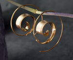 925 Rose Gold Plated Spiral Earrings Brunei II
