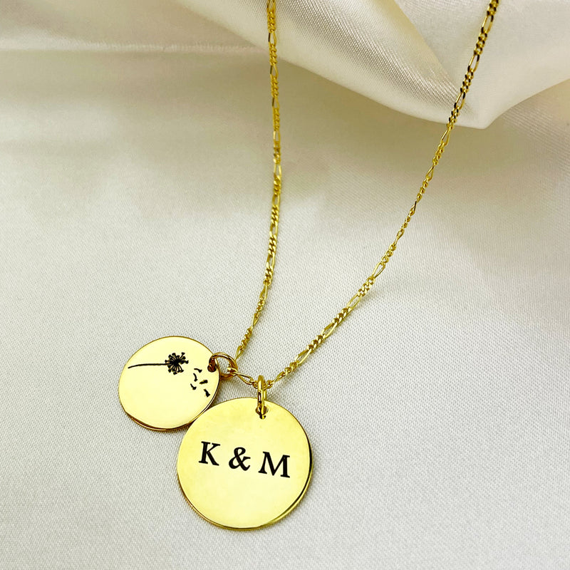 Personalized Engraved Necklace - 925 Sterling Silver, Rose Gold or Gold - K925-24