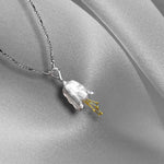 Belly Flowers Chain - 925 Silver Chain Golden Floral Pendant - Flowers Chain - K925-103
