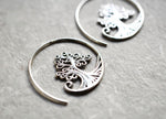 Grob Spiral Earrings - 925 Sterling Silver Tree of Life Earrings Ear 925-79