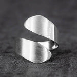 Winding ring spiral ring - 925 sterling silver size adjustable - elegant minimalist jewelry - RG925-10