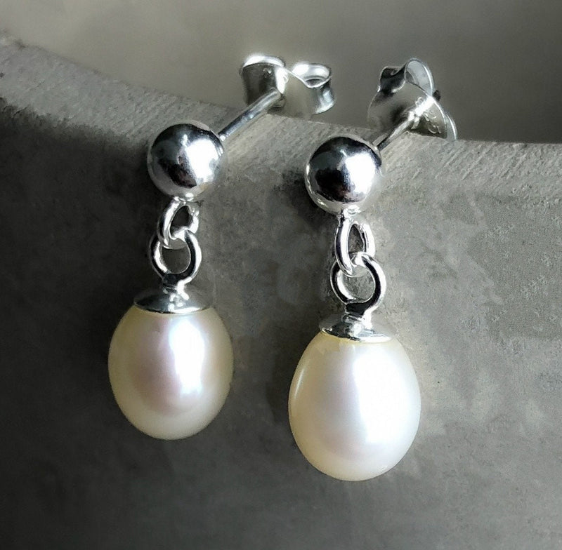 Classic Beads Earrings - 925 Sterling Silver Luxurious Pearl Earrings - Ear925-67
