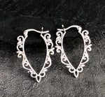 Aura Ornament Earrings - 925 Sterling Silver Oriental Fairytale Earrings - Ear925-62