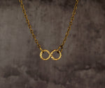 Infinity Chain - Bronze Filigree Infinity Eternity Jewelry Vintage Style Jewelry - VIK-98