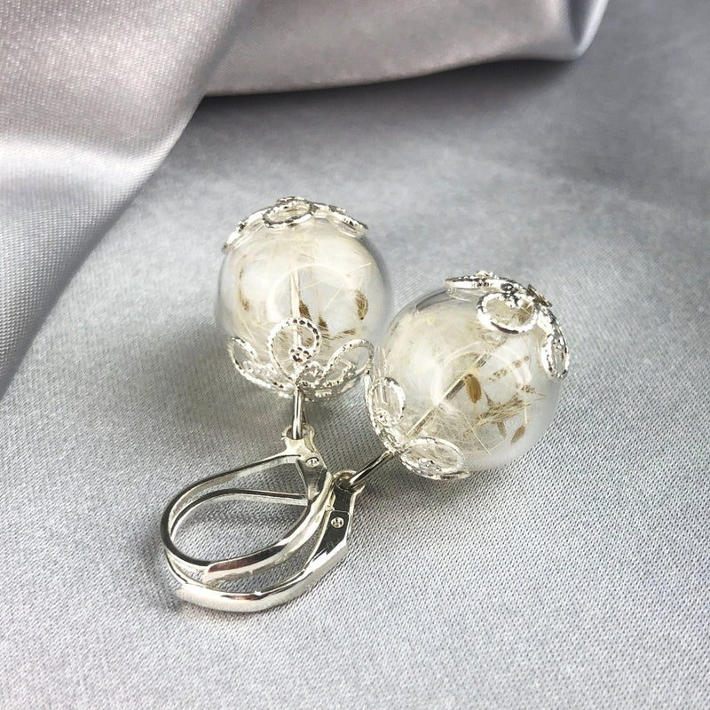 Dandelion Pust Floral Earrings - Elegant Ornament Earrings - Vinohr-67