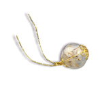 Pustblumen Glass Pendant - 925 Sterling Gold Gilded Dandelion Seeds Chain K925-62