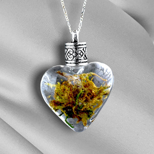 925 genuine forest moss Sterling necklace-Necklace K925-72