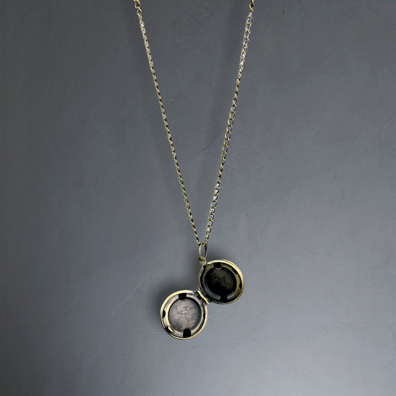 Bronze chain with mini ball FotoDAILLON in vintage style - gift idea for nostalgic - VIK-118