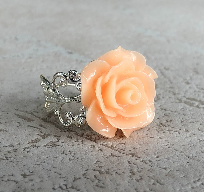 "Summer Rose" Ring in Vintage Style - Vinrin-42