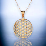 925 Sterling Rosegold Gold Plated Chain Flower of Life - K925-34