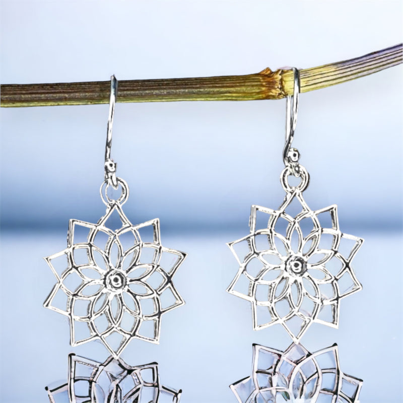 925 Sterling silver earrings "Mandala"