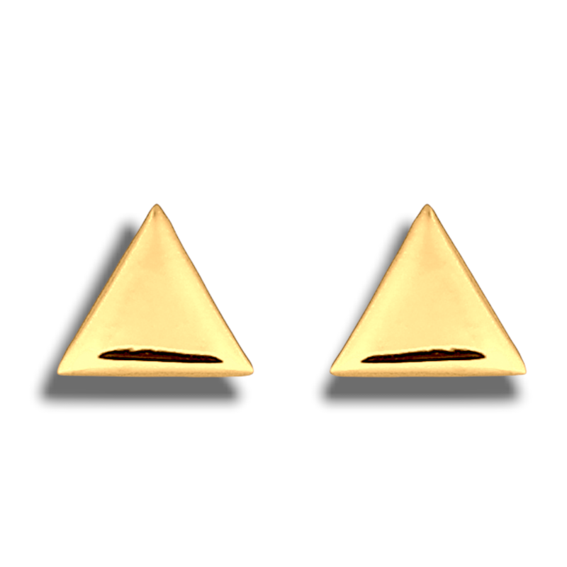 925 sterling gilded geometric mini studs