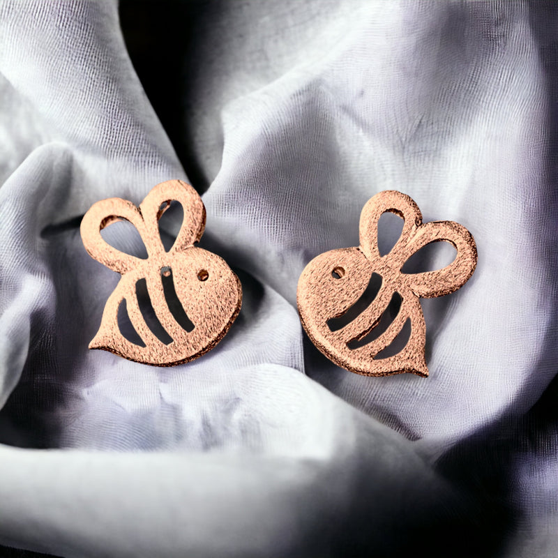 Biene Mini Earrings-925 Sterling Rosegold Gold-plated Earrings-OHR925-40