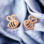 Biene Mini Earrings-925 Sterling Rosegold Gold-plated Earrings-OHR925-40