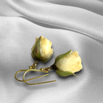 925 sterling gold-plated earrings with real roses - Ear925-127