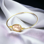 Rose Quartz Bracelet-Gilded Gemstone RETARM-26