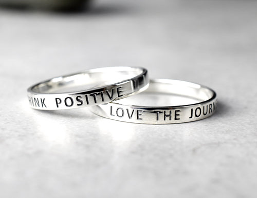 LOVE THE JOURNEY 925 Sterling Silver Ring (unisex)