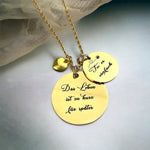 Customizable gold-plated stainless steel chain with heart VIK-93